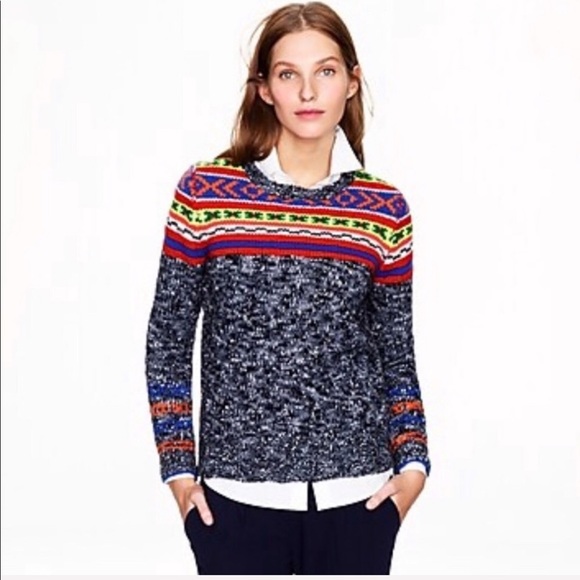 J CREW / Italian wool blend marled sweater - Picture 3 of 6